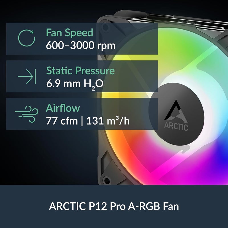 Arctic سائل فريزر III برو 240 A-RGB - مبرد CPU AIO 240 مم، تبريد مائي، مشعاع 38 مم، مضخة PWM، مروحة VRM، لـ AMD AM5/AM4، إنتل LGA1851/1700 إطار الاتصال - أسود - Image 3